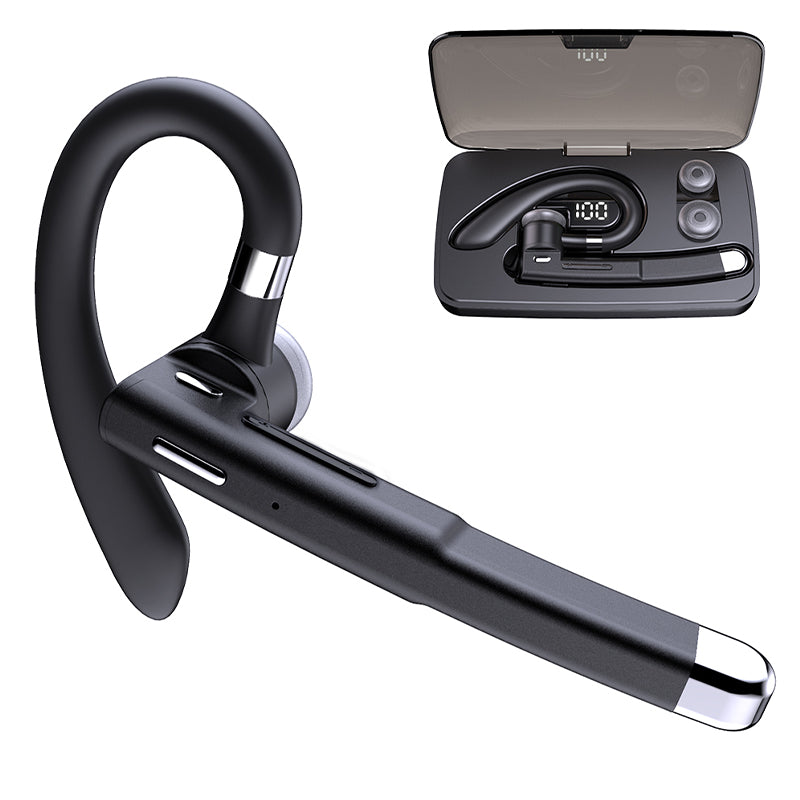 YK520 Wireless Bluetooth 5.0 Single Ear Headset Car Earhook Business Earphone with Charging Case YK520 Wireless Bluetooth 5.0 Single Ear Headset Car Earhook Business Earphone with Charging Case